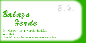 balazs herde business card