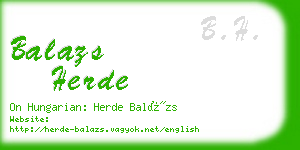 balazs herde business card